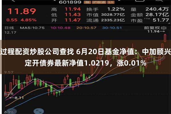 过程配资炒股公司查找 6月20日基金净值：中加颐兴定开债