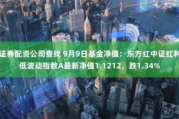 证券配资公司查找 9月9日基金净值：东方红中证红利低波动指数A最新净值1.1212，跌1.34%